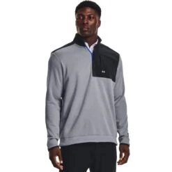 Under Armour Mens Storm SweaterFleece Steel/White