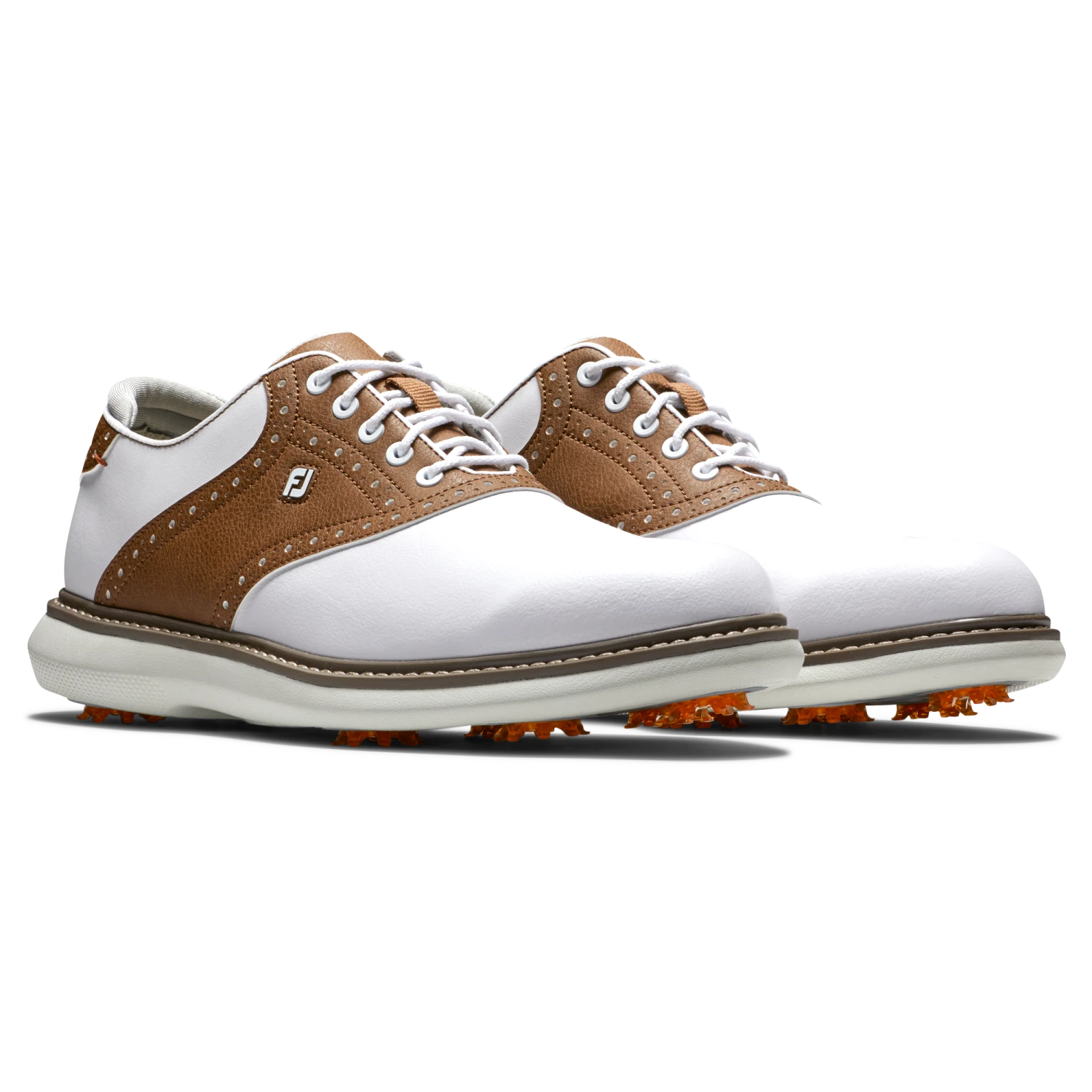 MEN'S GOLF SHOES FOOTJOY - TRADITION WHITE AND BROWN 4 MEN'S GOLF SHOES FOOTJOY - TRADITION WHITE AND BROWN - Image 4